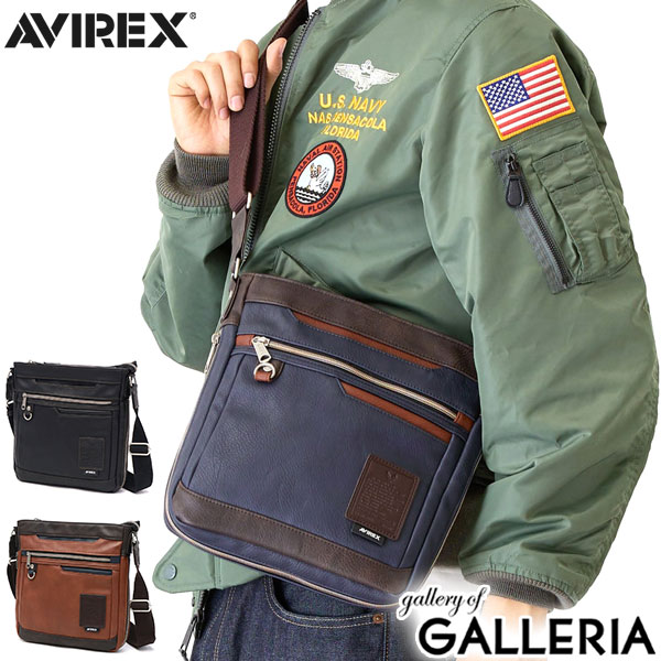 [Up to 51x points, limited time offer until July 5th] AVIREX Shoulder Bag for Men and Women, Crossbody Bag, Brand AVIREX Bag, Stylish, Small, Lightweight, Adult, B5 Size, Expandable, STUART Vertical Shoulder Bag AX5007