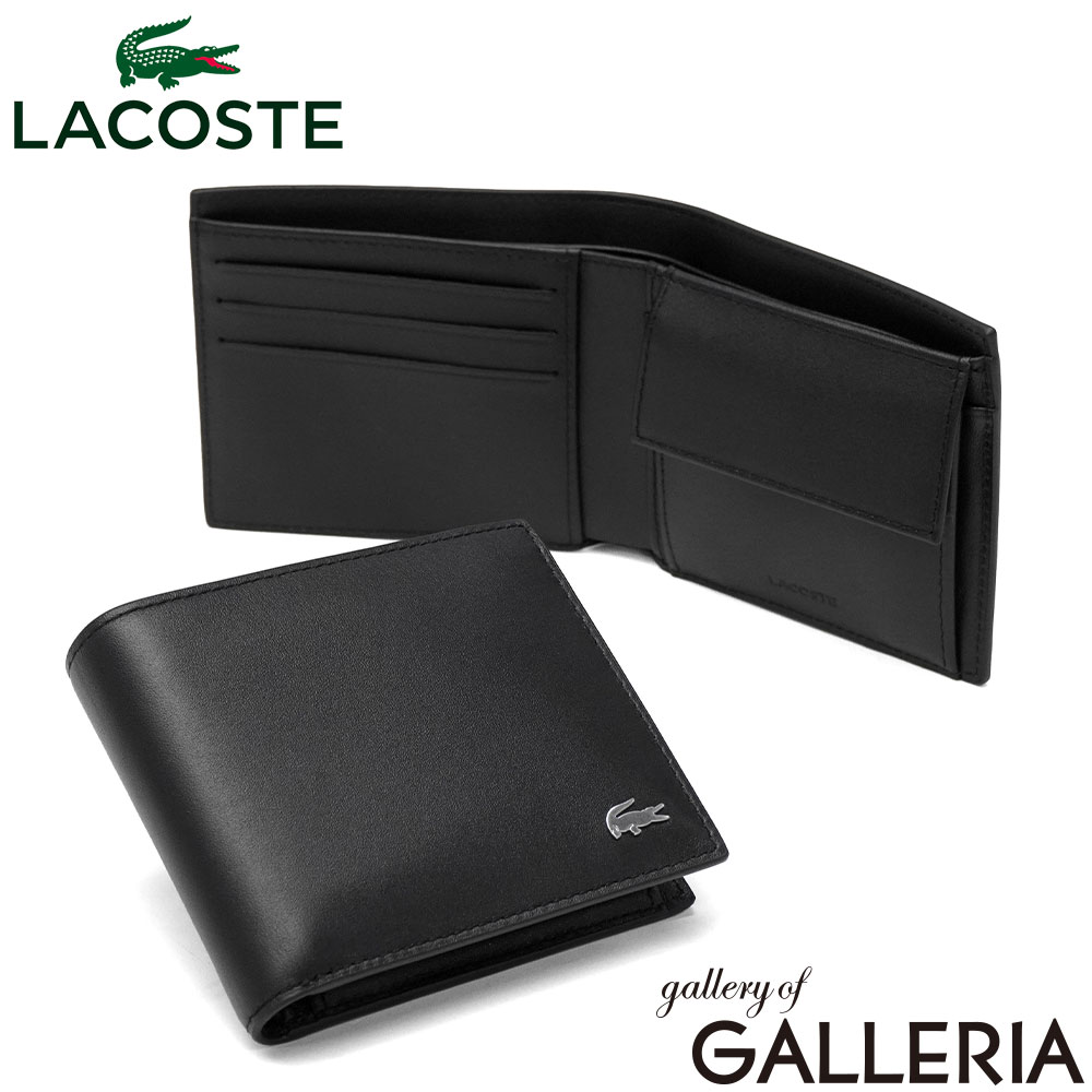 Other - 【最大38倍 27日2時迄】 ラコステ 二つ折り財布 メンズ レディース LACOSTE 小銭入れあり レザー 小さい 財布 本革 コンパクト ブランド 大人 札入れ カード入れ シンプル ウォレット お財布 小さめ 無地 2つ折り財布 NH1112FG