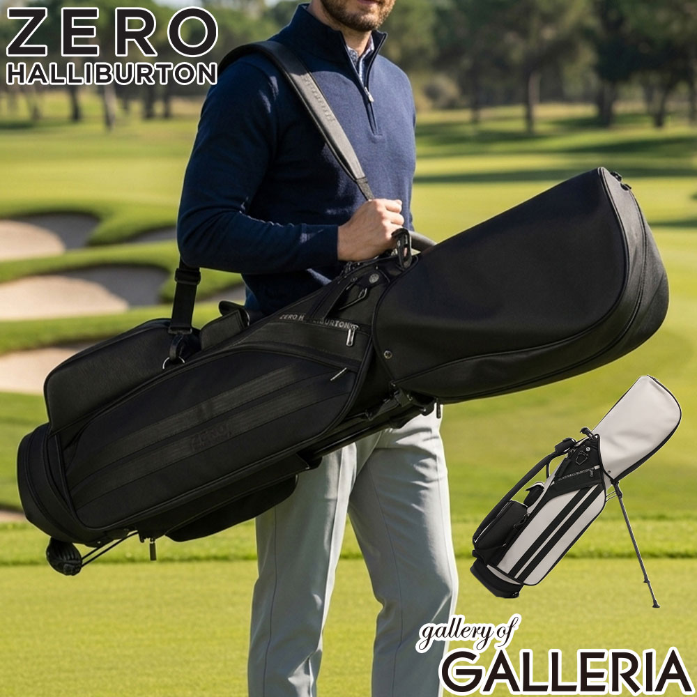 ゼロハリバートンゴルフ キャディバッグ ZERO HALLIBURTON GOLF メンズ レディース スタンド おしゃれ ブランド 9型 46インチ 6分割 耐久 撥水 LX Series Stand Caddie Bag ZHG-CB26 ゴルフ キャディ バッグ クラブケース ゴルフバッグ スタンド式 スタンドタイプ ショルダー ショルダーストラップ 肩掛け フードカバー付き フード カバー ゴルフアイテム ラウンド用品 ラウンド ゴルフ用品 スポーツ ゴルフグッズ ゴルフアクセサリー ゴルフギア スポーティ 大人 ゼロハリゴルフ ゼロハリ キャディーバッグ 自立 対応クラブ 46inch 46インチ対応 口枠6分割 ショルダーベルト 肩がけ フード付き フードカバー 丈夫 頑丈 刺繍 ロゴ刺繍 ロゴ カジュアル かっこいい オシャレ お洒落 大人カジュアル シンプル 無地 男性 女性 ユニセックス 男女兼用 オールシーズン メガホールド フォルテ 高耐久性ポリカーボネートPU C0撥水 メーカー希望小売価格はメーカーサイトに基づいて掲載しています研ぎ澄まされた機能性 ラグジュアリーな品格高級車の内装をイメージしたミニマルなデザインに、ブランドらしい強靭性と耐久性を重ねたラグジュアリーシリーズ『LX Series』。こちらは、機動性と安定性を両立したスタンドタイプモデル。ボディには強靭中空糸ナイロン「メガホールド」と、高耐久性ポリカーボネートPU「フォルテ」を採用し、質感とタフネスを両立。象徴的なダブルリブの造形と美しいシルバーパーツが、静かに洗練を語ります。 COLORS LOOK サイズ＜口径＞9.0型＜対応クラブ長さ＞46インチ＜本体＞W 約 33×H 約 91(フードなし)/ 129(フードあり)×D 約 38(cm)＜口枠＞6分割＜種類＞スタンド※商品により、若干の個体差が生じます。 素材＜表地＞中空糸ナイロン2100dn、ポリカーボネートPU＜付属＞牛革 重量 （約）4.4kg カラーブラック(01)、グレー(09) 原産国中国 仕様＜外側＞ポケット×8＜付属品＞フード×1ショルダーストラップ×1プレート×1 ＜購入前にご確認ください＞・メーカーの意向により、付属品の収納袋や箱、製品の仕様やデザインは予告なく変更となる場合がございます。・商品をご使用する前に、「取り扱い上の注意」「洗濯表示」等を必ずご確認ください。・天然皮革や天然素材を使用した製品は、素材本来の風合いとしてキズや色ムラ、シワ、色の濃淡、素材の割れ、けば立ち、形の歪みなど、一点一点違いが見られる場合がございます。商品の特性としてご理解の上、お楽しみください。※皮革の特性について購入前に必ずご確認ください・防水機能がある製品は、完全防水ではないため、縫製部分である針穴からなどの水の侵入は防ぐことはできませんのでご注意ください。・摩擦・水濡れ・日焼けなどにより、色落ち・色褪せが生じる場合があります。 また、製品と衣類の接触により、相互に色移りする場合がございます。・柄の位置やカラーバランスなどは、生地の裁断や製造過程、素材の特性により画像とは異なる場合がございます。商品をお選びすることはできませんので、予めご了承ください。・ダブルジップファスナーの商品につきましては、ファスナーの構造上、順目、逆目が存在しており、片方(逆目)に多少の引っ掛かりを感じることがございます。ダブルファスナーの特性上、不良品ではございませんので、予めご了承ください。・極力実物に近い色味を再現しておりますが、モニター等の条件により画面上と実物では色味が異なって見える場合がございます。 もっと探す ゴルフバッグ&キャディバッグ一覧にアクセス アイテムリスト一覧にアクセス ブランドリスト一覧にアクセス