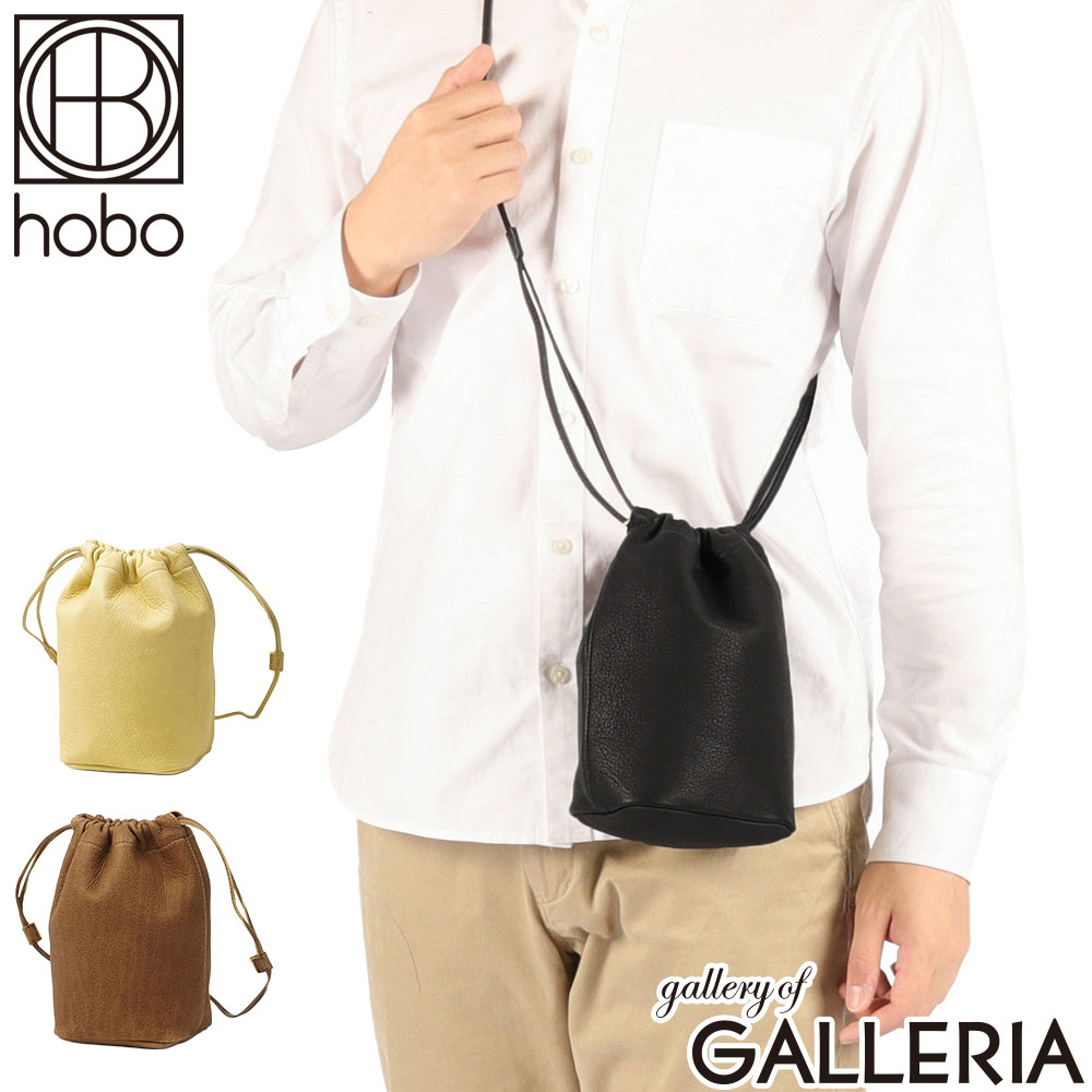 ホーボー 巾着バッグ メンズ レディース 斜めがけバッグ 小さめ hobo カジュアル 本革 レザー 革 大人 軽量 ショルダーバッグ 巾着ショルダー シンプル 日本製 ミニ 3L DEER LEATHER DRAWSTRING POUCH HB-BG4609