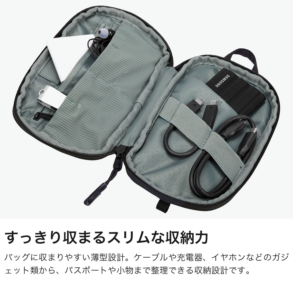 【最大54倍 9/6限定】【正規品2年保証】 スーリー ガジェットポーチ 小さい 薄型 THULE ポーチ 小物入れ メンズ レディース ブランド 軽量 軽い ケース ビジネス 通勤 旅行 出張 おしゃれ Subterra 2 powershuttle Mini TSPW400 sscp10 galleria-10044634 ギャレリア Bag&Luggage サンプル画像3