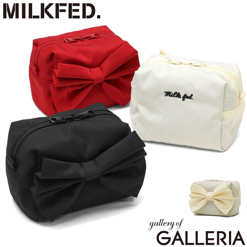 【最大45倍 9/6限定】 ミルクフェド ポーチ 小物入れ 可愛い ブランド レディース MILKFED. 化粧 コスメ メイクポーチ ミニ リボン ガジェット 軽量 コンパクト マチ付き ナイロン シンプル ロゴ おしゃれ RIBBON POUCH 103262054001 galleria-10045642 ギャレリア Bag&Luggage パッケージ画像