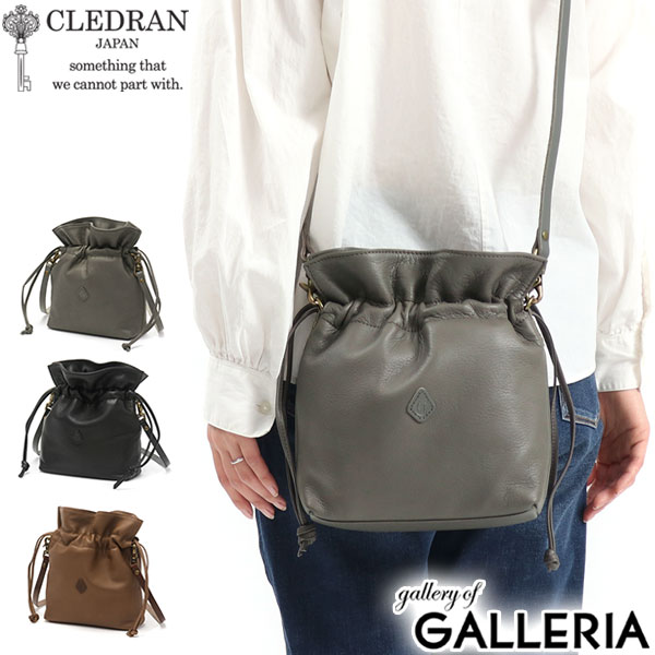 【最大48倍 5/15限定】 ノベルティ付 クレドラン ショルダーバッグ CLEDRAN ANNE アネ 2WAY SHOULDER ショルダー 本革 レザー 巾着 バッグ 革 斜めがけバッグ 日本製 ブランド レディース CL-3208