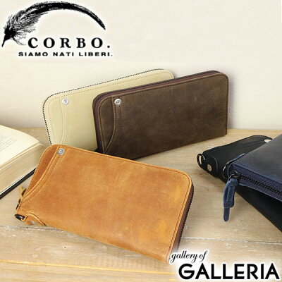 もれなく選べるWノベルティ | コルボ CORBO 財布 コルボ ラウンドファスナー 長財布 メンズ 革 corbo. CLAY works HORSE 8JF-9980