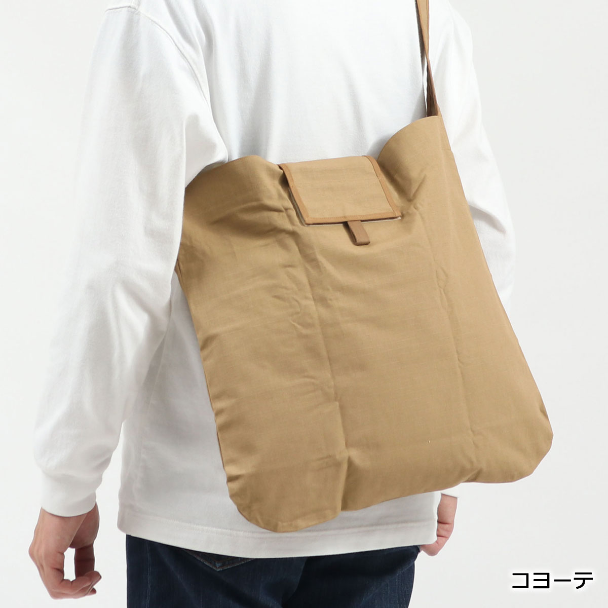 ホーボー ショルダーバッグ hobo COTTON RIPSTOP PACKABLE SHOULDER BAG バッグ 斜めがけ 斜めがけバッグ パッカブル エコバッグ A4 B4 3L 軽い 通勤 通学 日本製 メンズ レディース HB-BG3311