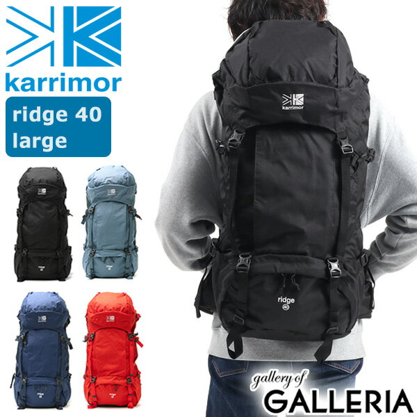 もれなくカラビナプレゼント | カリマー リュック karrimor バックパック 大容量 ridge series ridge 40 large リュックサック 40L ザック 登山 アウトドア トレッキング レインカバー メンズ レディース 背面長51cm 500787