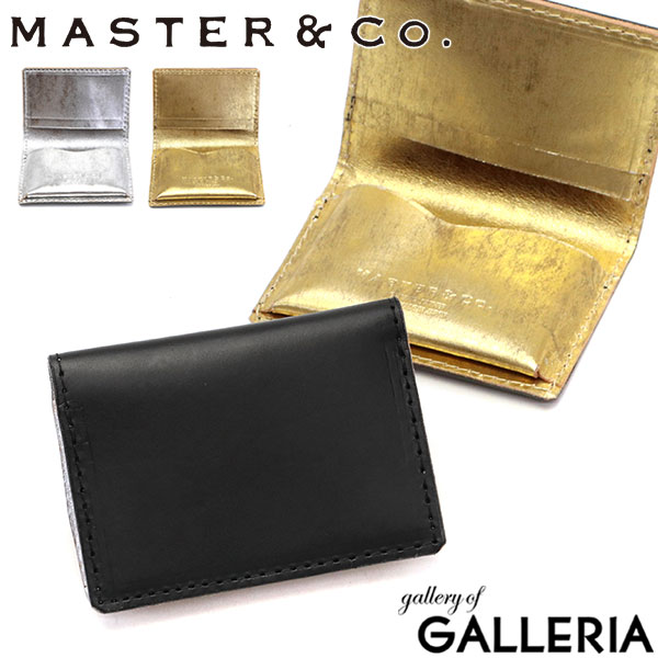 【最大40倍 27日1:59迄】 マスターアンドコー カードケース MASTER&Co. 名刺入れ BUTTERO カード マスター＆コー シルバー ゴールド 本革 牛革 ブランド 日本製 メンズ レディース MC1098のサムネイル