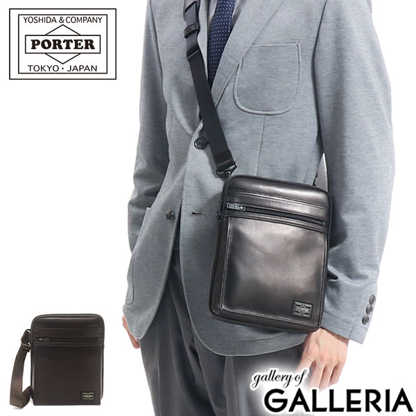 ポーター ショルダーバッグ メンズ ポーター アメイズ ショルダーバッグ 022-03794 吉田カバン PORTER AMAZE SHOULDER BAG 斜めがけ 小さめ 斜めがけ かっこいい 本革 革 縦型 軽い おしゃれ ビジネス 黒 日本製 旅行 ショルダー コンパクト ミニ