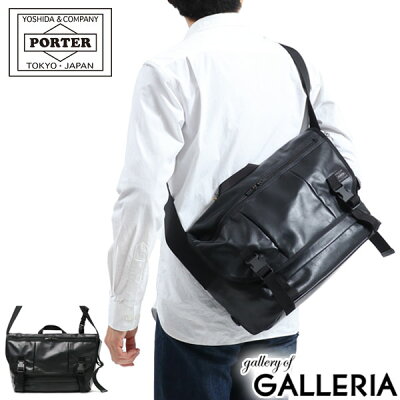 ポーター アルーフ ショルダーバッグ 023-03758 吉田カバン PORTER ALOOF MESSENGER BAG メッセンジャーバッグ メンズ レディース A4 斜めがけ かっこいい 本革 革 軽い おしゃれ ビジネス 黒 日本製 旅行 ショルダー 大人 ブランド