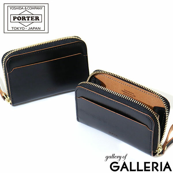 ポーター 革バッグ メンズ ポーター フィルム コイン＆カードケース 187-01353 小銭入れ 吉田カバン PORTER FILM COIN&CARD CASE コインケース メンズ レディース ブランド カードも入る 本革 革 レザー ラウンドファスナー ミニ財布 黒 日本製 ギフト