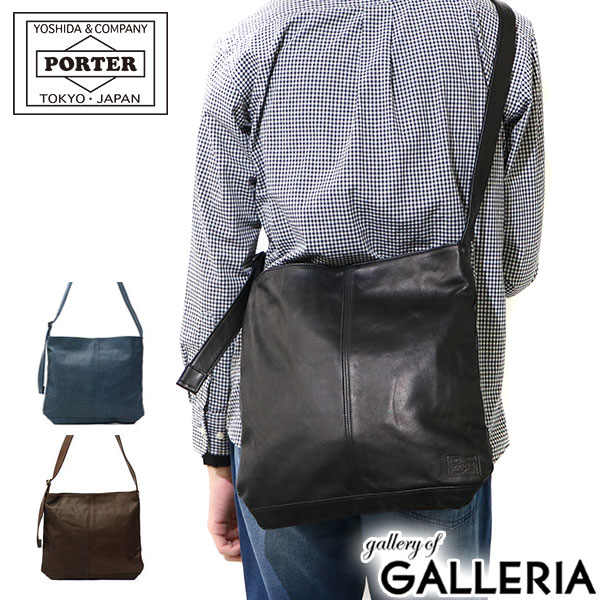 ポーター 革ショルダーバッグ メンズ ポーター フランク ショルダーバッグ 198-01309 吉田カバン PORTER FRANK メンズ レディース B5 斜め掛け バッグ ショルダー 革 レザー 日本製 20代 30代 40代 50代 ブランド かっこいい