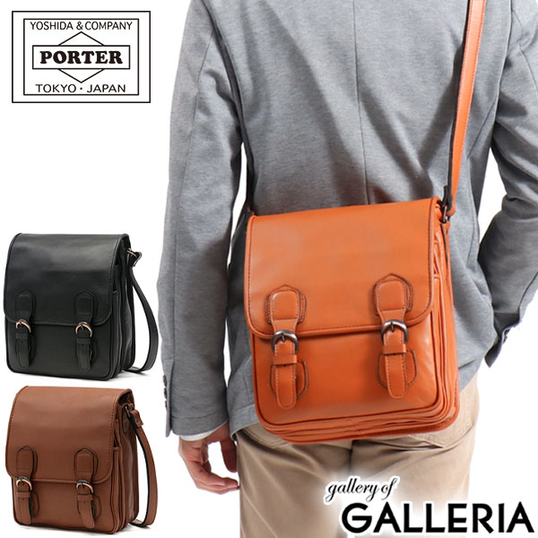 ポーター バロン ショルダーバッグ 206-02584 吉田カバン PORTER BARON SHOULDER BAG メンズ レディース b5 B5 50代 40代 30代 20代 斜めがけ 革 本革 縦型 ポーチ付き 黒 かっこいい ブランド