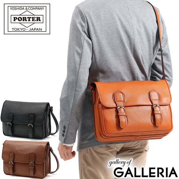 ポーター バロン ショルダーバッグ 206-02585 吉田カバン PORTER BARON SHOULDER BAG メンズ レディース B5 b5 50代 40代 30代 20代 斜めがけ 革 本革 横型 ポーチ付き ブランド 黒 かっこいい バッグ ショルダー