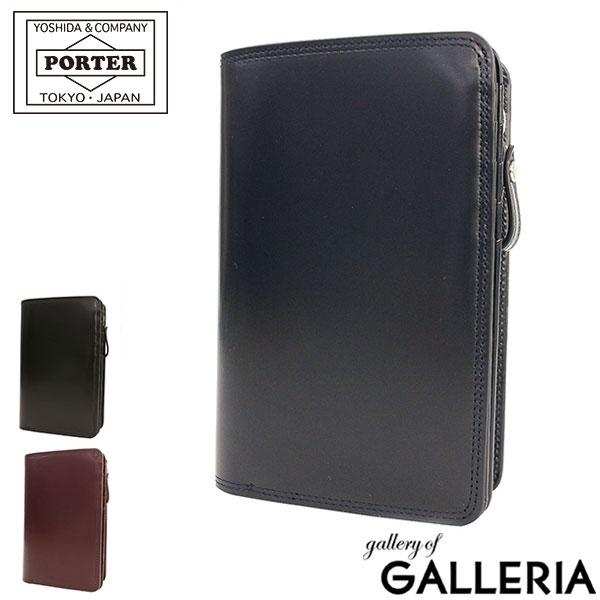 PORTER 二つ折り財布（メンズ） ポーター カウンター ウォレット 037-02979 二つ折り財布 吉田カバン PORTER COUNTER メンズ レディース ブランド 小銭入れあり カード 革 本革 大容量 お洒落 大人 ファスナー 縦型 黒 ネイビー 30代 40代 50代 日本製