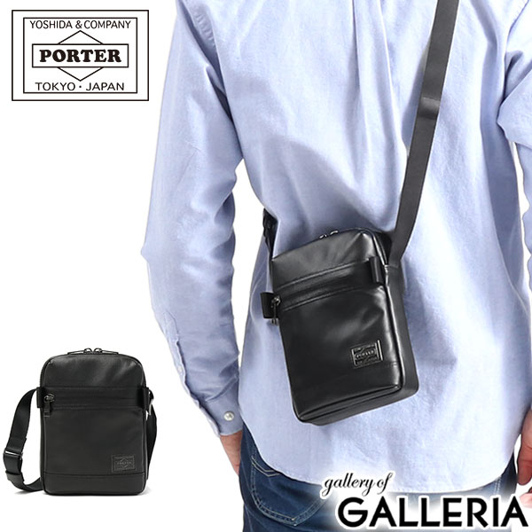 ポーター ガード ショルダーバッグ 033-05064 吉田カバン PORTER GUARD SHOULDER BAG メンズ レディース 小さめ バッグ ショルダー 撥水 スコッチガード 本革 革 レザー 30代 40代 50代 ブランド メンズブランド 斜めがけ かっこいい 軽量 黒