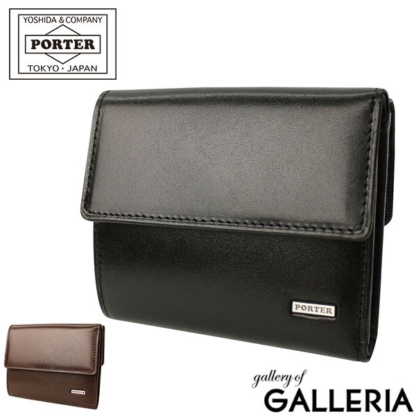 PORTER 財布（メンズ） ポーター シーン ウォレット 110-02971 吉田カバン PORTER SHEEN WALLET 三つ折り財布 三つ折り 財布 小銭入れあり ブランド 小さい 本革 薄い レディース 黒 日本製