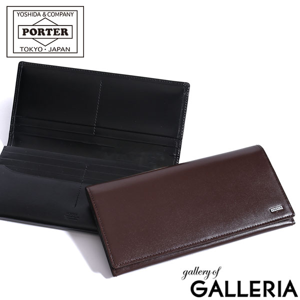 ポーター 長財布（メンズ） ポーター シーン ロングウォレット 110-02919 吉田カバン PORTER SHEEN LONG WALLET 長財布 財布 メンズ 本革 薄い ブランド シンプル かぶせ 黒 レディース フラップタイプ 小銭入れなし 日本製