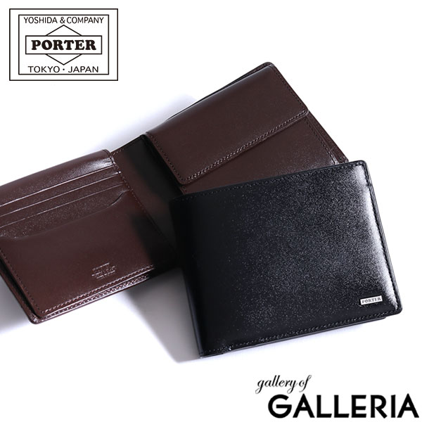 ポーター シーン ウォレット 110-02920 吉田カバン PORTER SHEEN WALLET 二つ折り財布 二つ折り 財布 小銭入れあり ブランド 小さい 本革 薄い レディース 黒 日本製