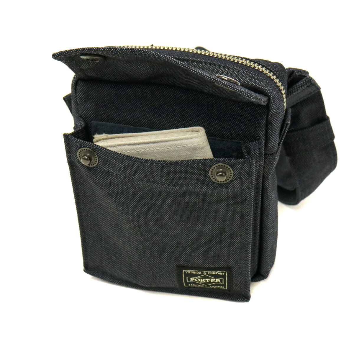 ノベルティ付amp;無料ラッピング吉田カバンポーターウエストポーチPORTERSMOKYスモーキーWAISTBAGウエストバッグ斜め掛けバッグ斜めがけ小さめミニ軽量日本製メンズレディース592-07508