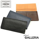 ポーター 財布（メンズ） ポーター ダブル ロングウォレット 129-06010 吉田カバン PORTER DOUBLE LONG WALLET 長財布 財布 メンズ 本革 薄い ブランド シンプル かぶせ 黒 ファスナー レディース フラップタイプ 小銭入れあり 日本製