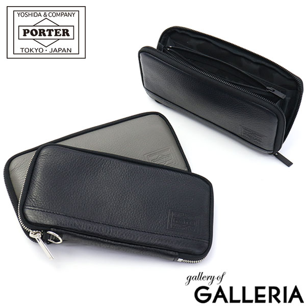 PORTER 財布（メンズ） ポーター ディライト ロングウォレット 145-03291 吉田カバン PORTER DELIGHT LONG WALLET 長財布 財布 メンズ 本革 薄い ファスナー ブランド 黒 レディース ラウンドファスナー 小銭入れあり 日本製