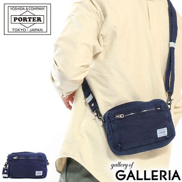 ポーター ディープブルー ショルダーバッグ 630-06445 吉田カバン PORTER DEEP BLUE SHOULDER BAG 小さめ ブランド 斜めがけ かっこいい 大人 軽い 軽量 コットン 藍染 日本製 小さい ミニ コンパクト ショルダー シンプル