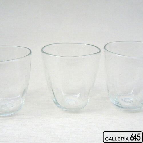 めんとりグラス（クリア）：吹きガラス工房彩砂（ルリ）：086003