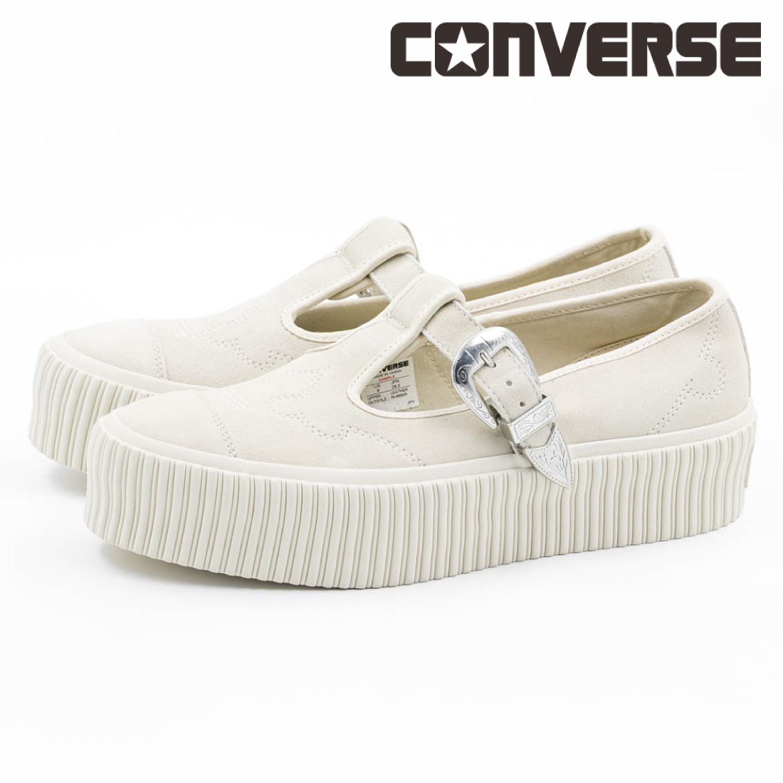 【50%OFF】 コンバース CONVERSE レディース スニーカー オールスター リフテッド リブテープ Tストラップ WT OX ローカット 厚底 Tストラップシューズ Y2K ウェスタン バックル