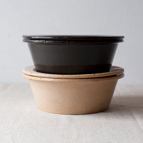 4th-market スタック鍋6号　手作 耐熱陶器　 贈り物 日本製　ひとりぶん　万古焼　蓋付　耐熱陶器　食卓　かわいい　おしゃれ　シンプル　デザイン　きれい　おいしい　スープ　味噌汁　煮こみ料理　土鍋　深い　洋食　土鍋　スタッキング　冷蔵庫　保存容器　ラーメンのサムネイル