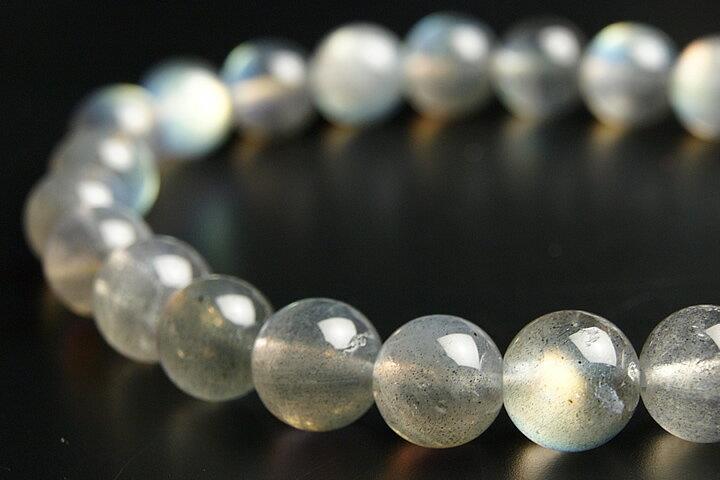 8mmピンクラブラドライトブレスレット宝石質グレード++