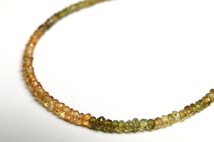 マルチカラーガーネットネックレス(インド加工)