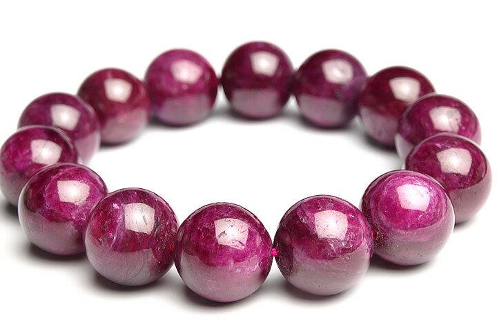 14.5mmスタールビーブレスレット　ファイナルグレード　タンザニア産　鑑別書付き