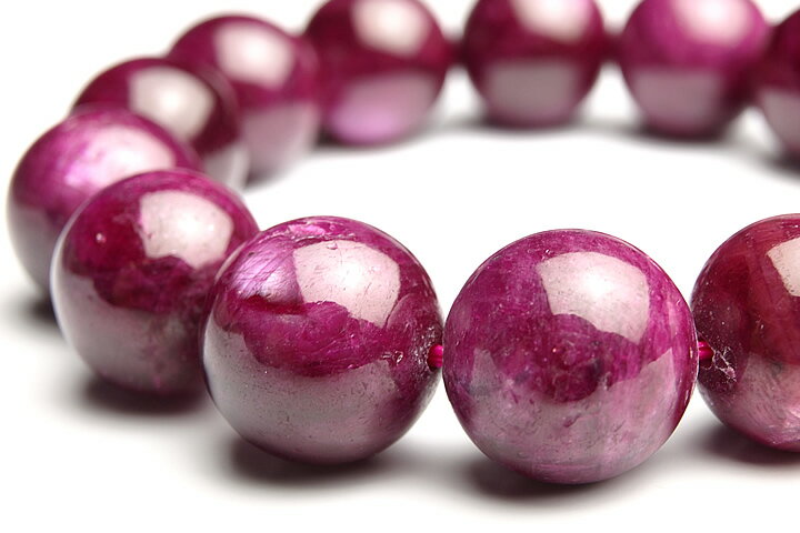 14.5mmスタールビーブレスレット　ファイナルグレード　タンザニア産　鑑別書付き