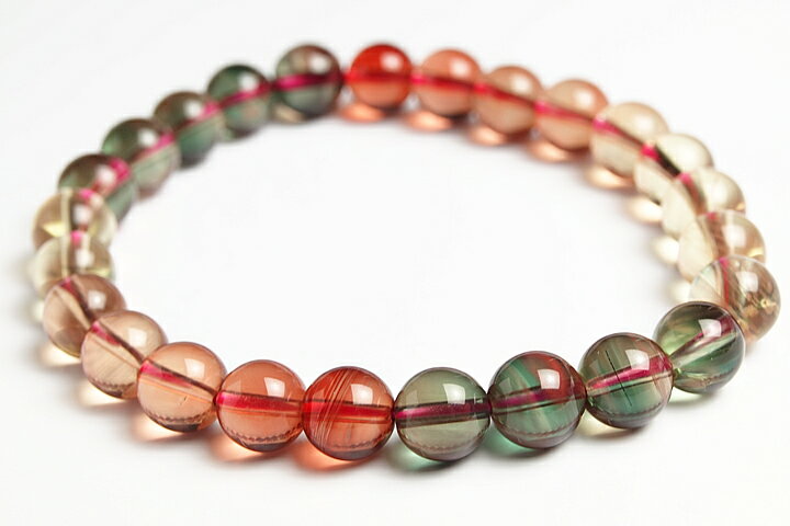 8mmマルチカラーチベットアンデシンブレスレット　ファイナルグレード++