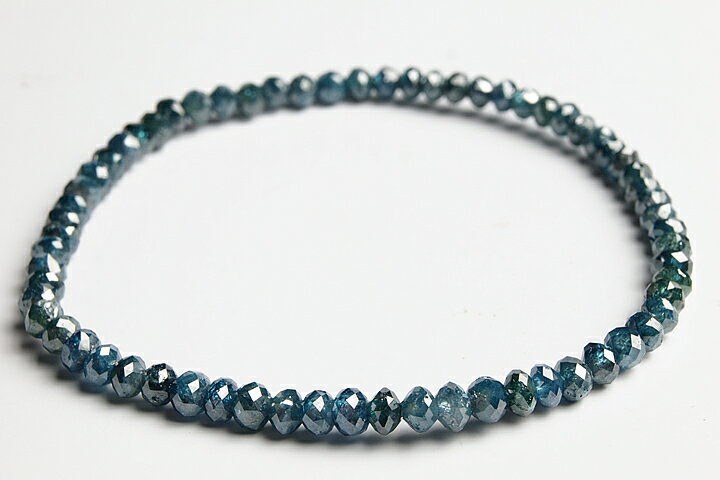 4mmブルーダイヤモンドカットブレスレット　21.98ct
