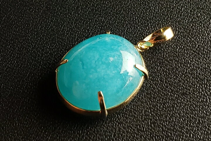 14.09ct特大サイズヘミモルファイトペンダント(エスペランサ)K18　ファイナルグレード++ 鑑別書付き