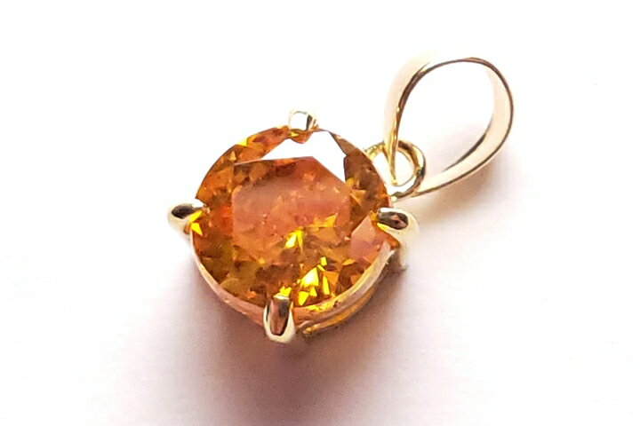 1.21ctスファレライトカットペンダントK18　ファイナルグレード++