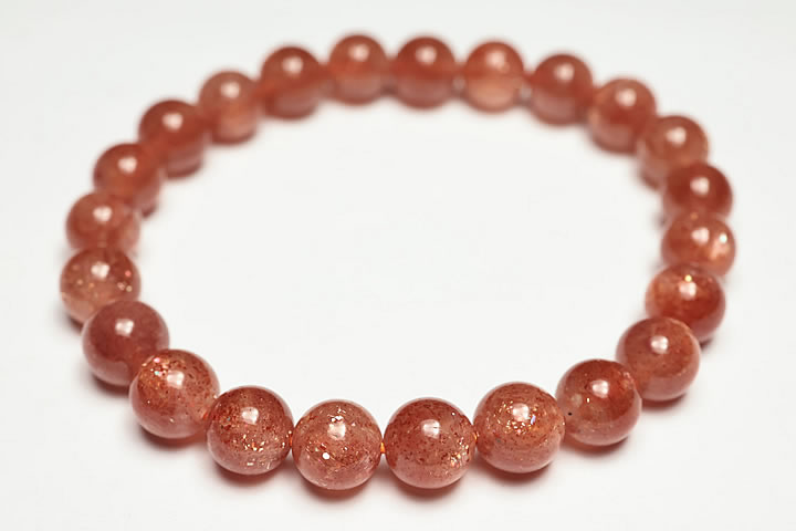 8mm 高品質タンザニアサンストーンブレスレット