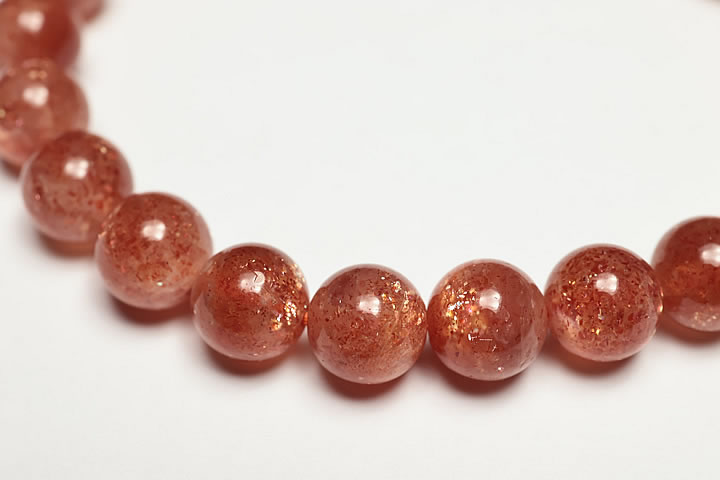 8mm 高品質タンザニアサンストーンブレスレット