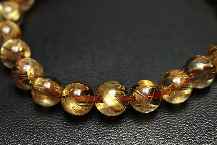 7.5mmキャッツアイ太陽ルチルブレスレット　ファイナルグレード++