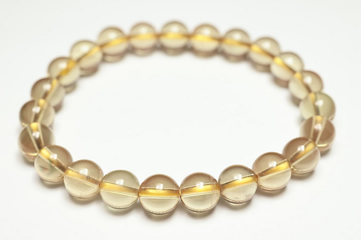 7.5mmチベットアンデシンブレスレット イエローカラー