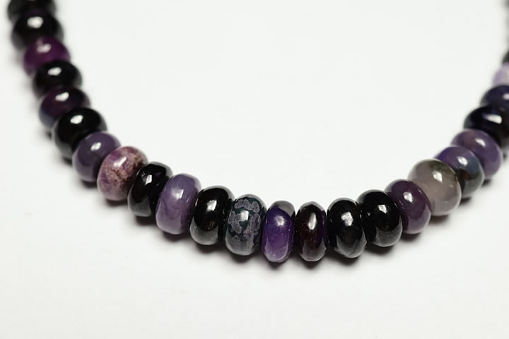 5.5mmライトカラーパープルスギライトボタンブレスレット　ファイナルグレード++