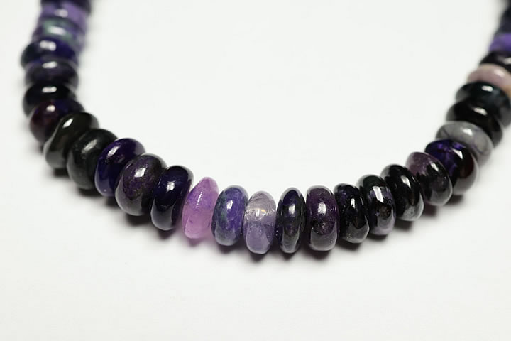 5.5mmライトカラーパープルスギライトボタンブレスレット　ファイナルグレード++