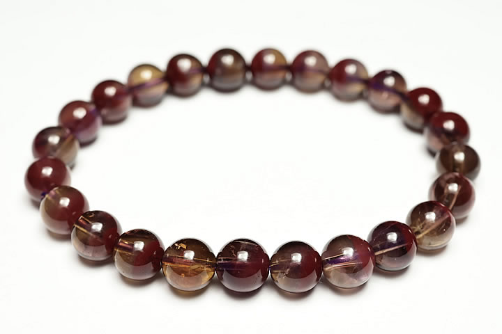 超レア品7.5mmレッドファントムアメジストブレスレット　プレミアムグレード