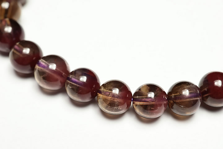 超レア品7.5mmレッドファントムアメジストブレスレット　プレミアムグレード