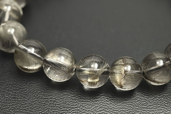 9.5mmプラチナクォーツAAグレードブレスレット