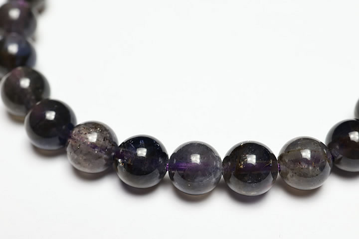 7mmアイオライトサンストーン(アイオライトアベンチュリン)ブレスレット　ファイナルグレード++ タンザニア産