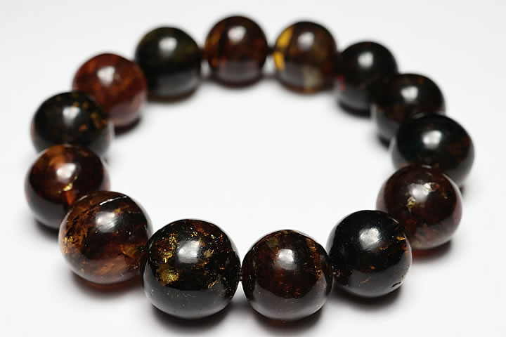 15～16mm3Aブルーアンバーブレスレット