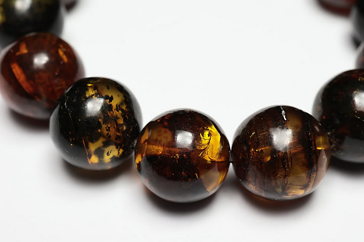 15～16mm3Aブルーアンバーブレスレット