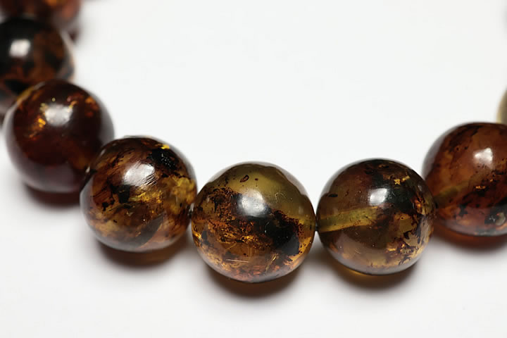 12mm3Aブルーアンバーブレスレット